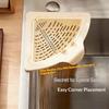 Triangular Magnetic Suction Drainage Filter Basket Corner Sink Strainer Twist Open Bottom Efficient Vegetable Draining