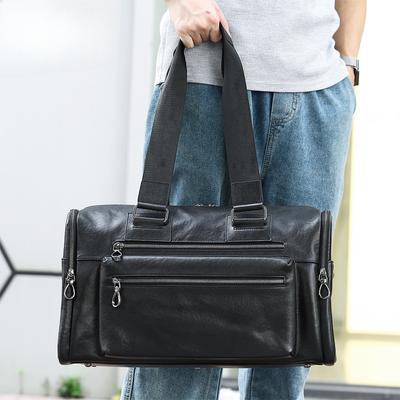 Borsa da viaggio da uomo alla moda, borsa da viaggio leggera in pelle bovina, borsa da viaggio di tendenza, borsa da viaggio in vera pelle, grande capacità