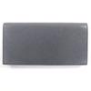 Pristine BALLY Bifold Wallet Logo Embossing Gray Leather Mens Used