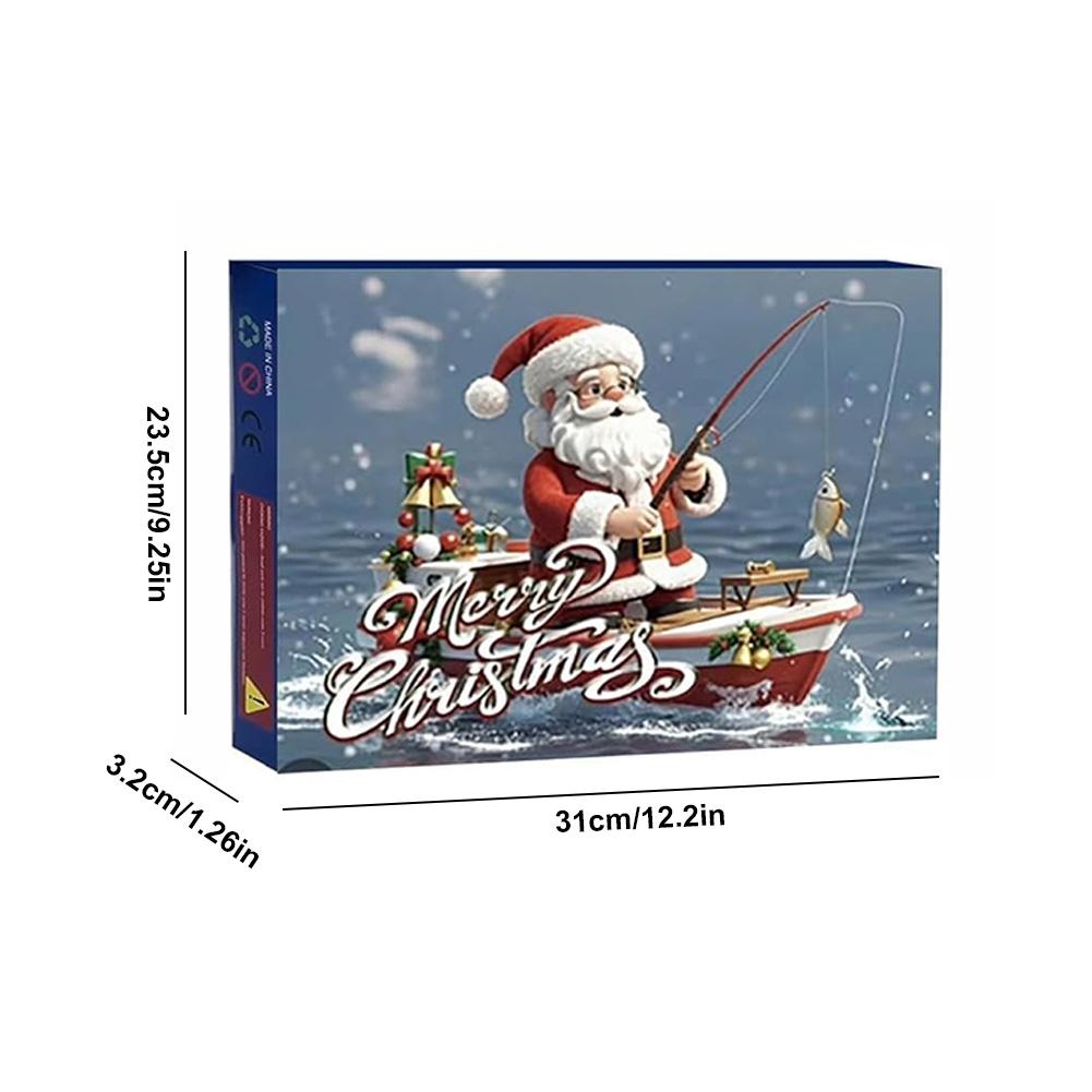 Advent Calendar Fishing Christmas Countdown,Fishing Advent Calendar Christmas,24 Days Fishing Set Fishing Advent Calendar
