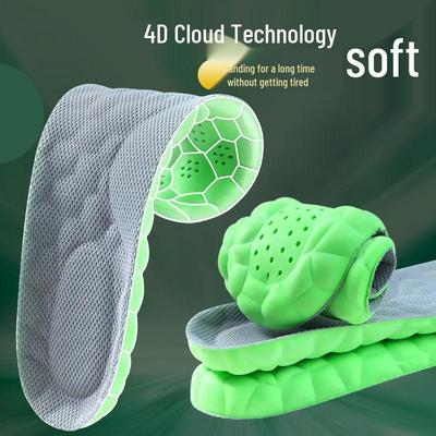 Plantillas deportivas Bu Yun con desodorante y absorción de impactos: absorben el sudor, ofrecen masaje 4D, son suaves, cómodas y transpirables para hombres y mujeres.