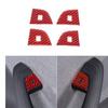 Red Carbon Fiber Door Lock Button Sticker Trim For Tesla Model 3 -24