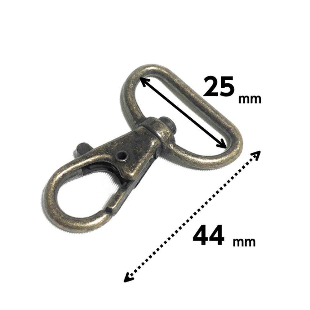 Craft Parts Shop Lever Clasps, 25mm, Antique, 10 Pieces
