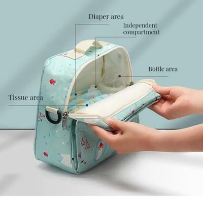 Fashion Prints Baby Diaper Bags Portable with Double Mother Handbag Maternity Bag Nappy Bag