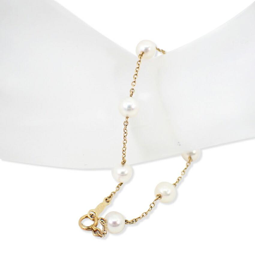 

[Used] MIKIMOTO K14 Baby Pearl Station Bracelet/g524-23