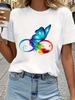 (Asian Size) Tee Top sweet letter style trend Print Women Woman Fashion Clothing Short Sleeve T Shirt  Female Graphic T-shirts