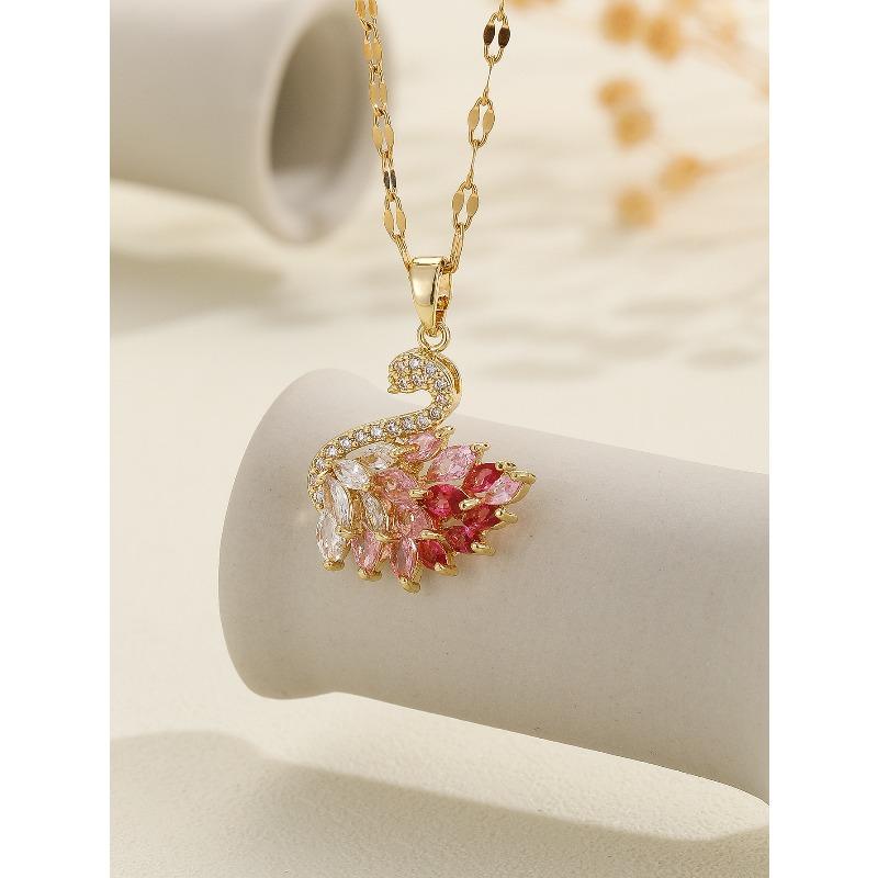 New Pendant Color Gradient Necklace Chain Four Seasons Forest Collarbone Chain