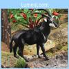 Simulated Animal Wild Antelope Elk Horned Horse Model Ornament Toy Children