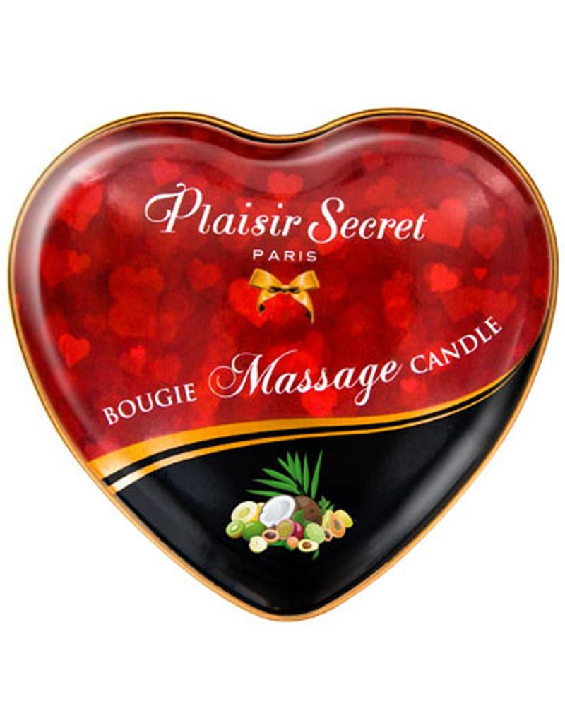 Mini Bougie De Massage Fruits Exotiques Boîte Coeur 35ml Cc826067