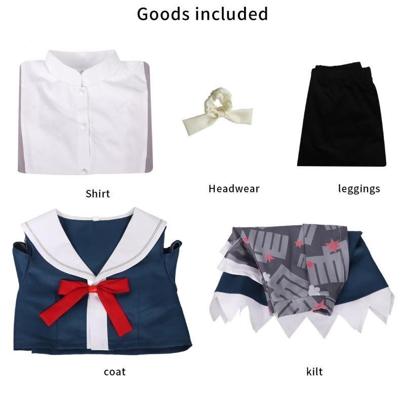 Exquisite Anime Cosplay Costume Set School Uniform For Summer 2024 Featuring Rain Moeko And Reina