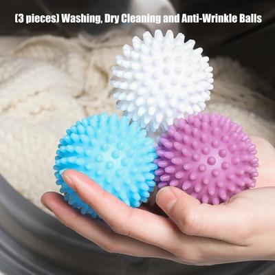 3PCS Recyclable Clothes Washing Balls Dryer Ball For Gentle Fabric Care And Improved Cleaning Performances for Washers