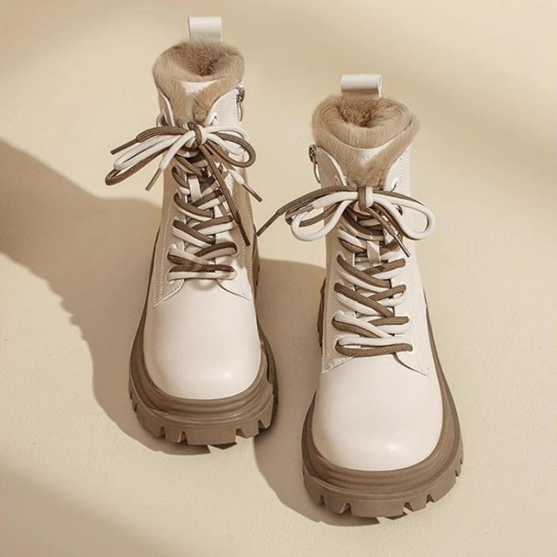 New snow boots women's autumn and winter velvet thickened Martin boots platform short boots non-slip cotton shoes