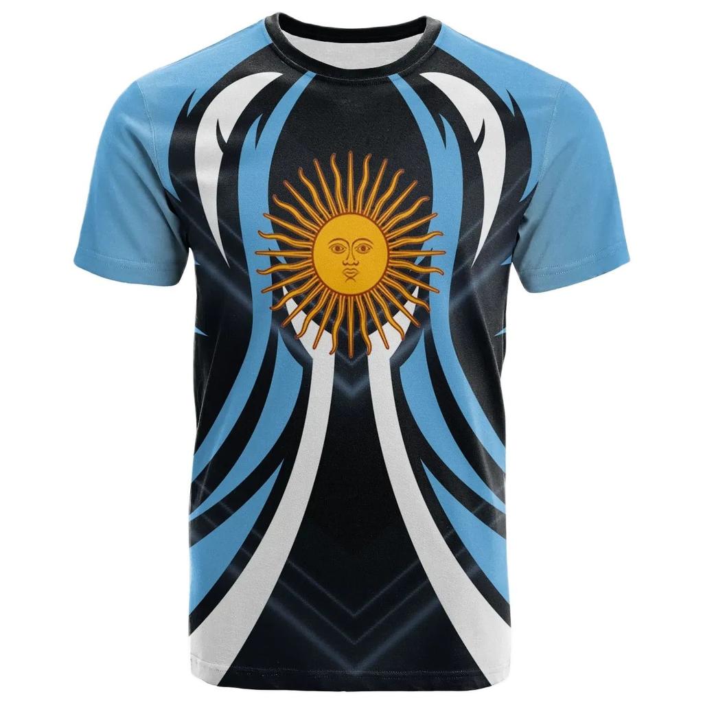 Argentina Pattern Men's T-shirt 3D Printing Short-sleeved T-shirts Sweatshirt Fashion Hot Tees Tops Summer Hip Hop Clothes