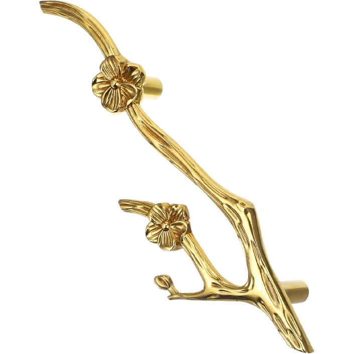 Angoily Antique Bronze Door Pull Black Matte Cabinet Handles Leaf Knobs Handle for Furniture