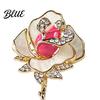 Brooch Pin Three-Dimensional Rose Shape Enamel Drip Technology Bridal Dress