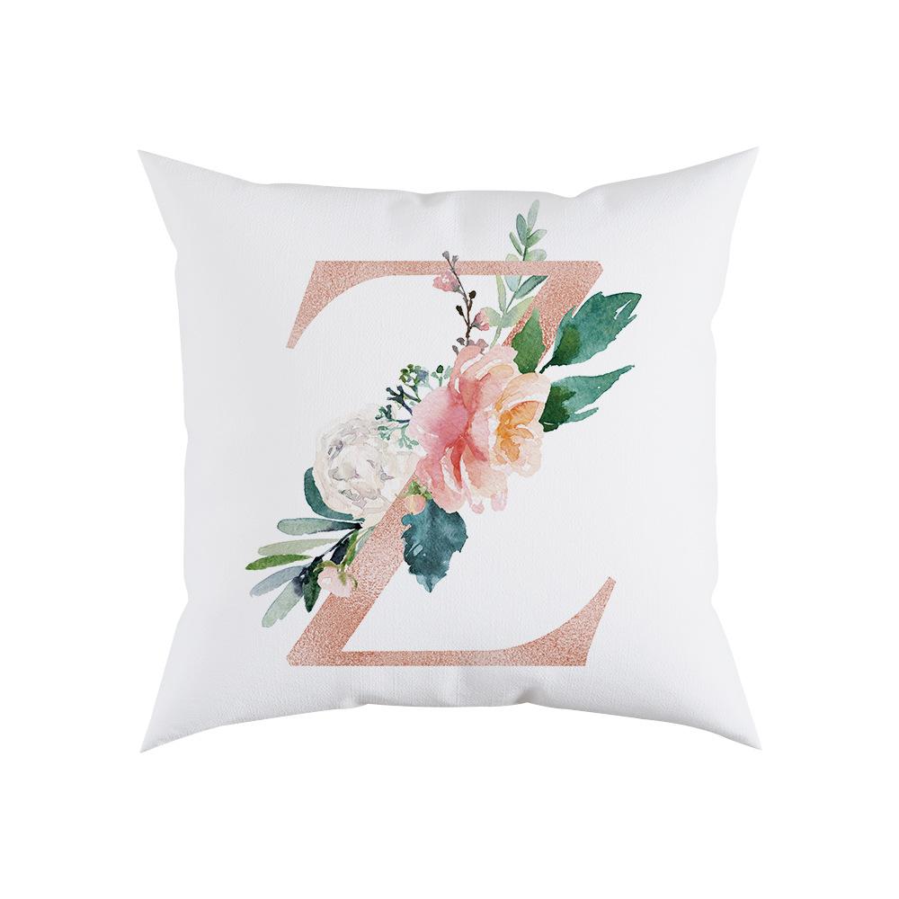Pillow Sofa Cushion Home Office Cushion Letter Flower Pillow Bedside Backrest Car Pillow Cover
