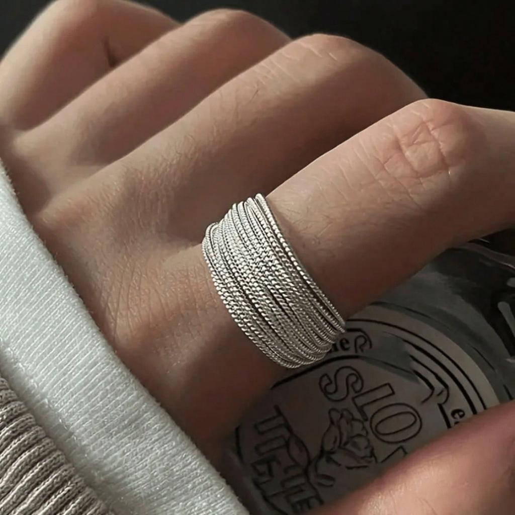 1pc Women's Retro Ring, A Light Luxury High-end Style Open Ring, Suitable for Daily Wear