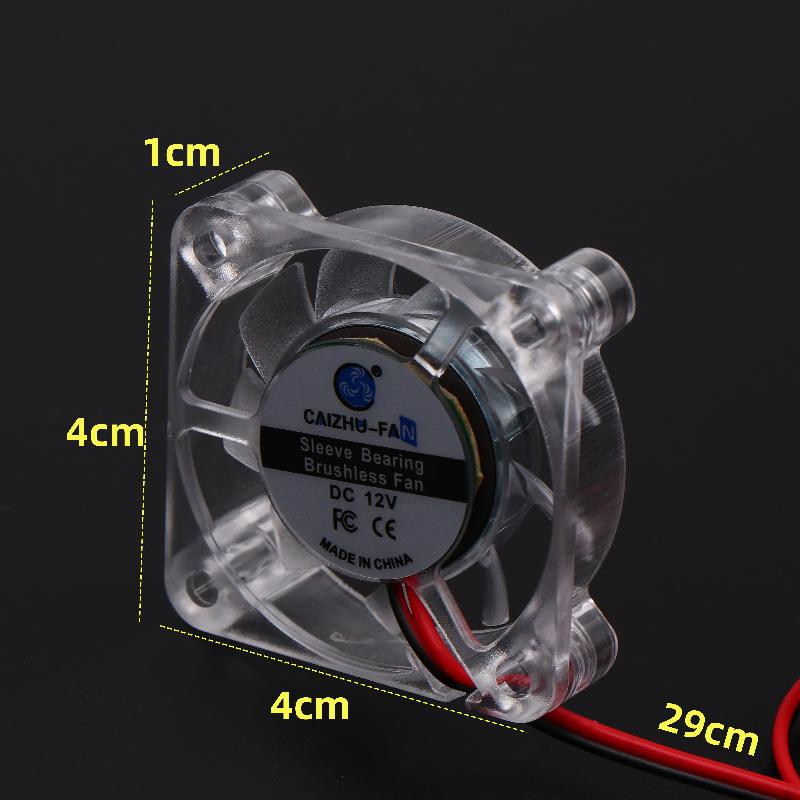 1 Piece Hydraulic Bearing Brushless 3D Printer Cooling Fan 4010 5/12/24V Transparent Cooling Fan For 3D Printer Dc 2Pin
