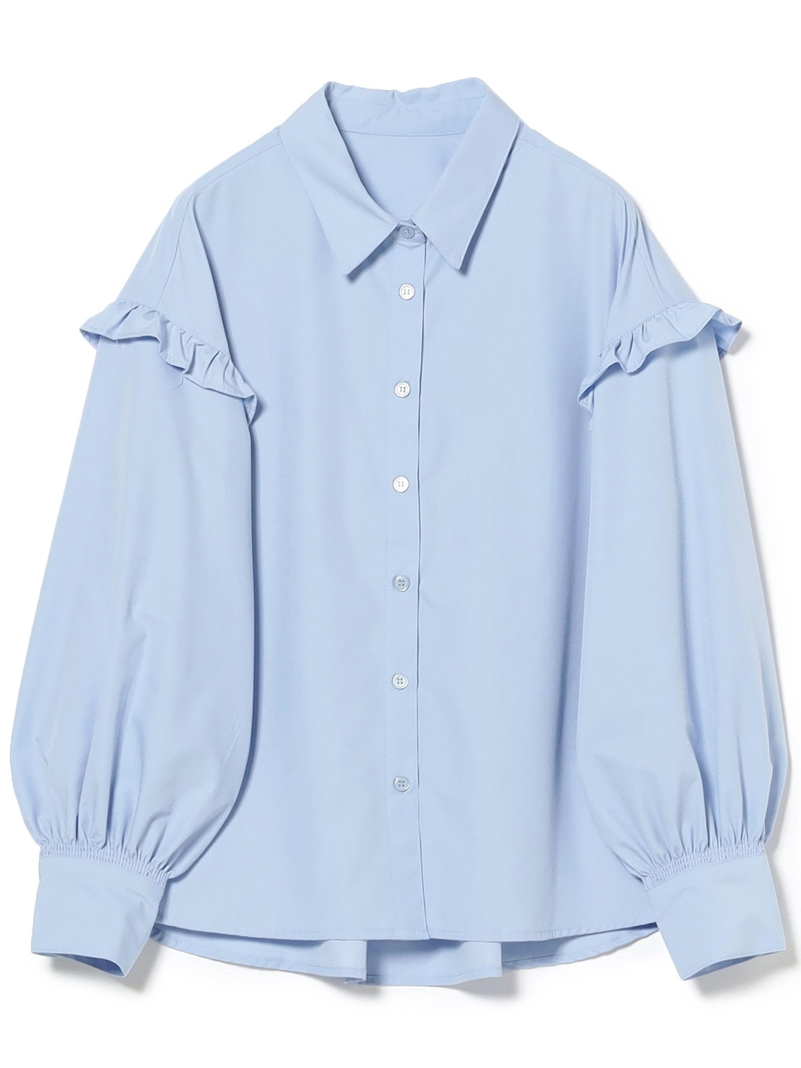 

Life Store by Arm Ruffle Shirt SAX S [Beaming Beams] L/S Shirt/Blouse Womens