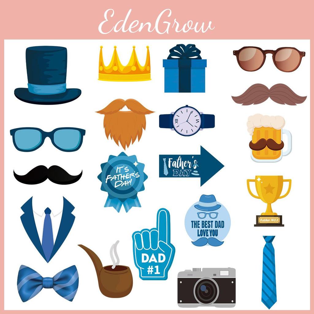 Fathers Day Photo Prop Party Decor With Paper Materials For Themed Celebrations