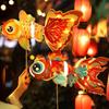 Handmade Mid-Autumn Festival  Lantern  DIY Glowing Carp Fish  Lantern Goldfish Lantern  Props