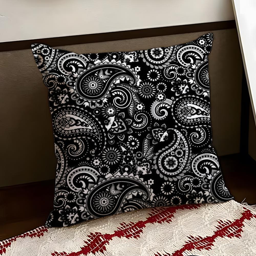 Painted Design PPaisleyS Cushion Cover Reversible Soft Durable Pillow Cover Home Car MultiScene Use for Daily Comfort