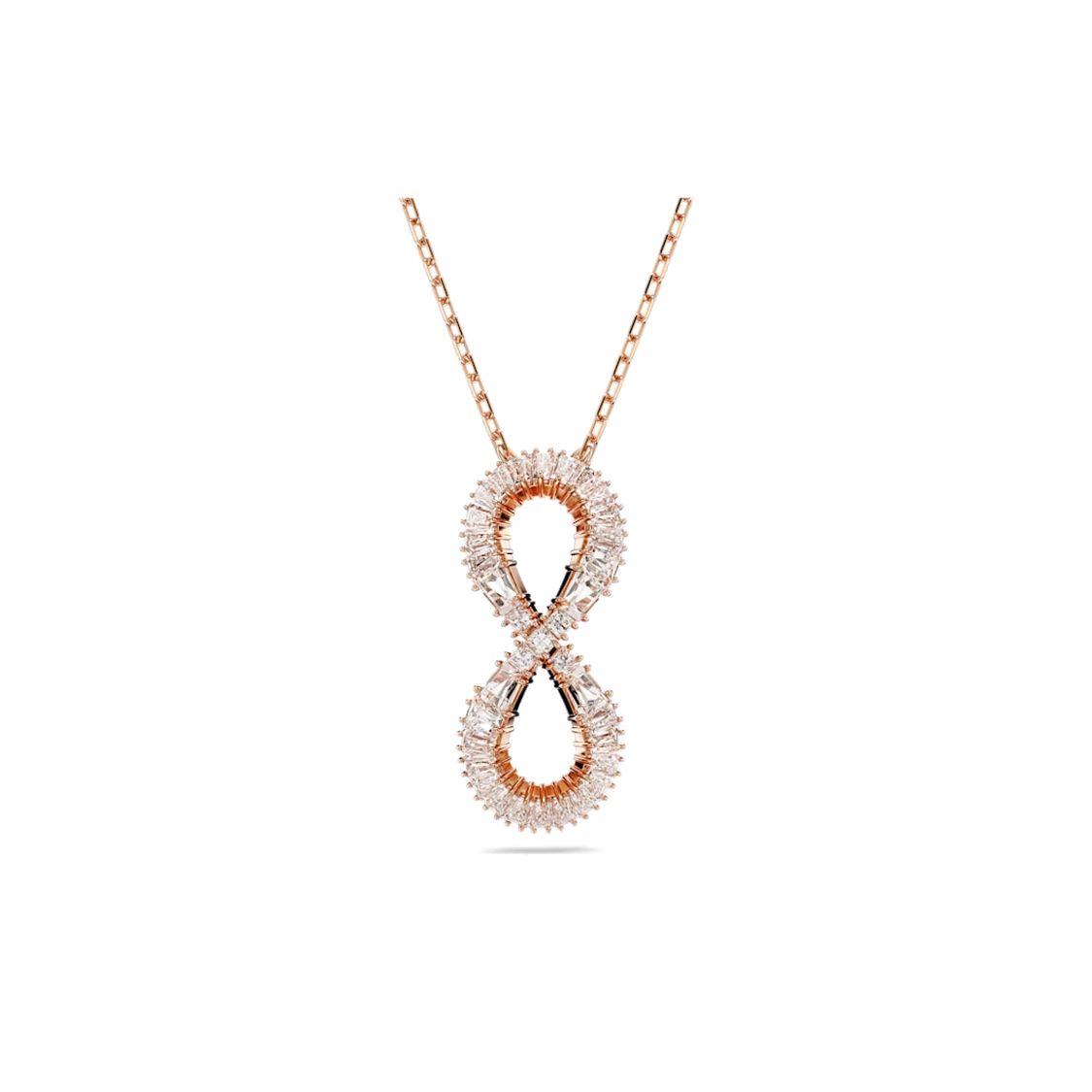 Swarovski Hyperbola Infinity Symbol Decoration Cubic Zirconia Rose Gold Tone Necklace Women necklace 5677623 Box (Random Color)