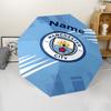 Automatisk Paraply med Personligt Navn og Manchester City Tema, Let & Bærbar, 8 Ribber, Perfekt til Udendørs Rejser, Fødselsdage, Jul, Gaver.