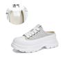 Canvas Bag Head Slippers 2025 Summer New Women's Platform Half Slippers Women's Casual Fashion Women's Shoes