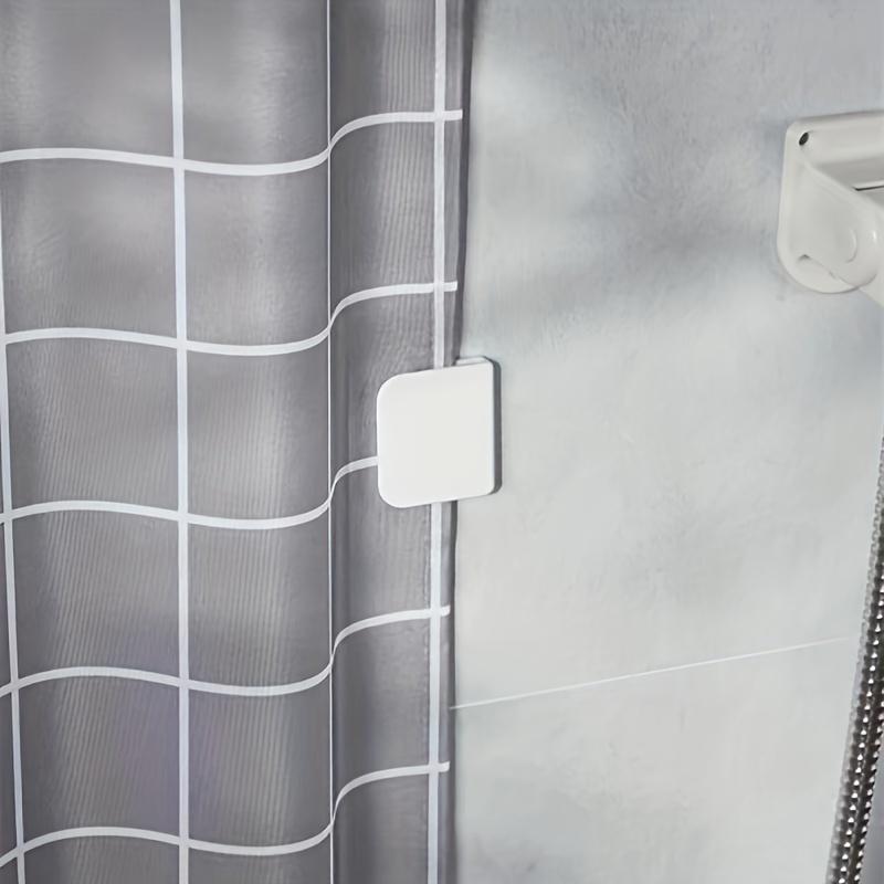 Durable Shower Curtain Clips, Side Curtain Fixers Without Drilling Holes, Windproof and Stable Anti-light Leakage Clips
