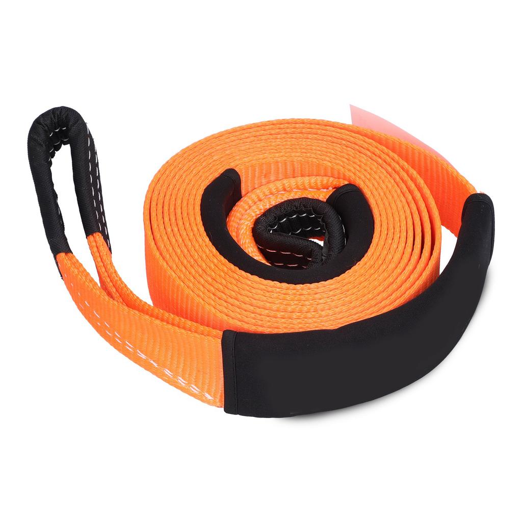 Tow Rope OffRoad Recovery Polyester Pulling Pull Strap 5 Metres 5 Ton for Car Vehicle(Orange )