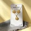 Trendy European & American Stainless Steel Earrings and Necklace Set: Light Luxury Styles