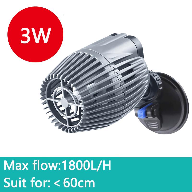 Wave Maker Aquarium Water Pump Fish Tank Aerobic Silent Wavemaker Suction Cup Submersible Aerobic Pump Water Circulation Pumps 3W single head