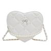 Japanese sweet girl wind pearl love bag women's 2025 new niche mini diamond chain shoulder messenger bag