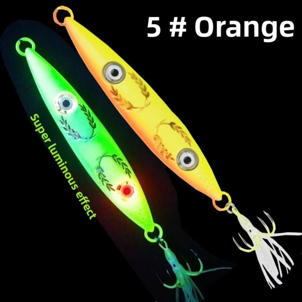 Hook Stripe Luminous UV Fishing Bait 200g 250g Slow Sinking Jig Glow Jig Lure UV Fishing