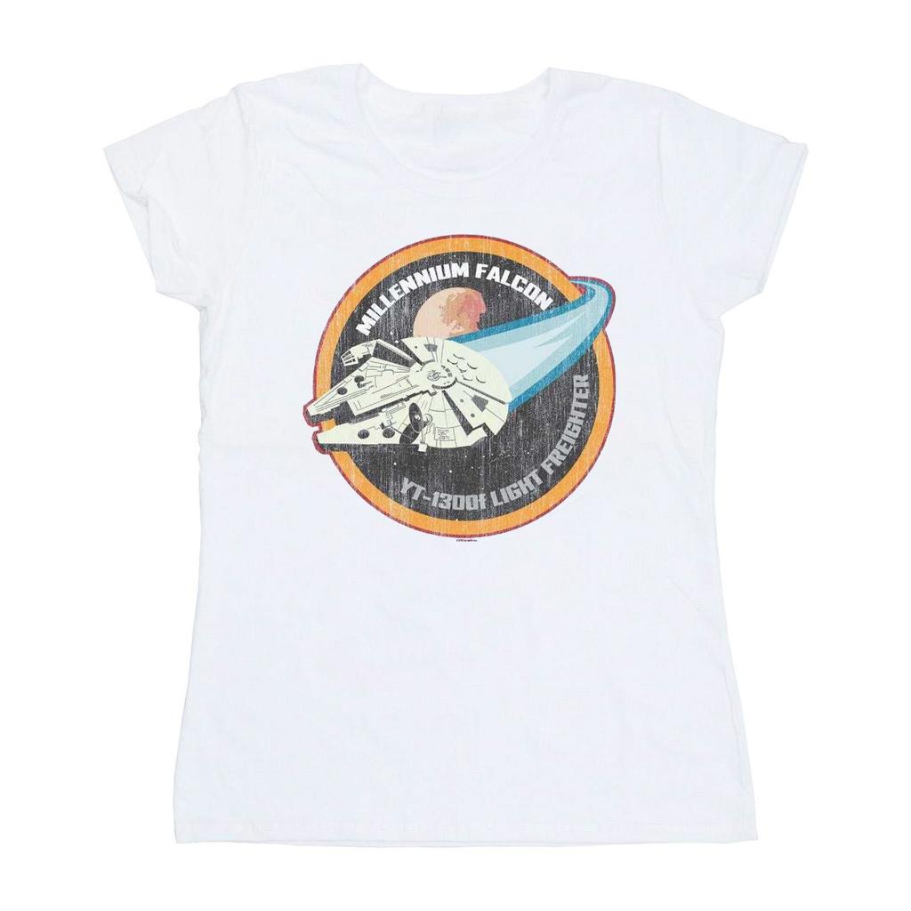 STAR WARS Camiseta de Algodão com Insígnia Millennium Falcon para Mulheres/Senhoras