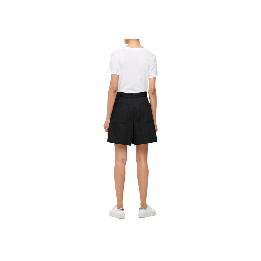 Calvin Klein Solid Pleated A-Line Casual Shorts Women Shorts Black J223327-BEH
