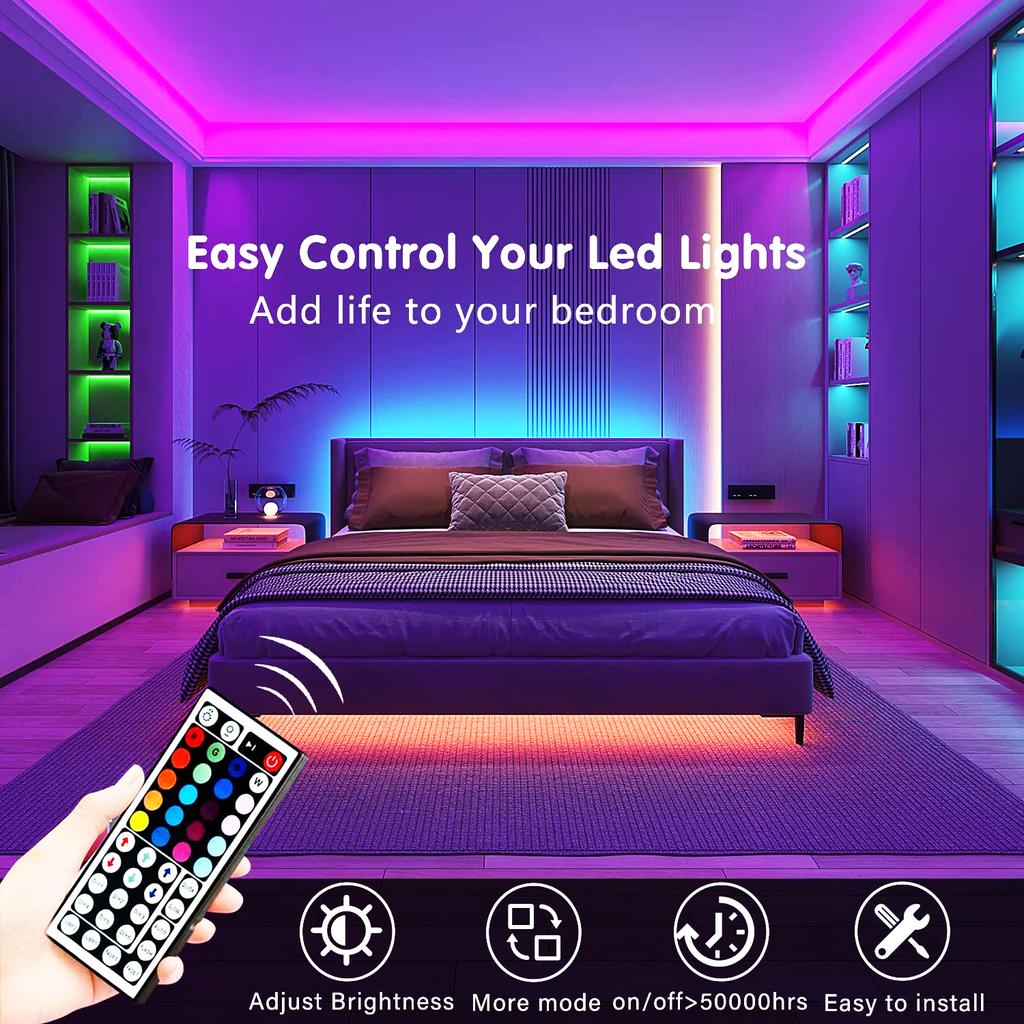 RGB Led Strip Lights 10m 20m 30m Led Room Light with Remote and APP Control RGB Ribbon for Room Home Party Decoration