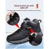Outdoor Men's Cotton Shoes, Winter High Top Snow Shoes, Hiking Shoes, Waterproof and Plush Snow Boots
