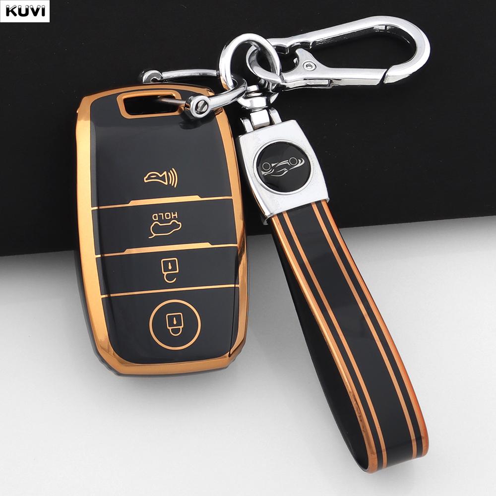New Tpu Car Remote Key Case Cover Shell Fob For Kia Sportage Cerato Optima K2 K3 K4 K5 Rio Picanto Soul Sorento Sedona 4 Buttons