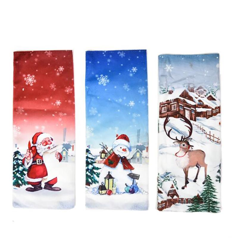 Wine Bottle Dust Cover New Year Santa Claus Elk Snowman Champagne Bottles Covering Christmas Decorations Home Dinner Supplies