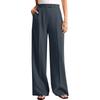 Ladies' Loose Casual Pocket Straight Leg Suit Pants