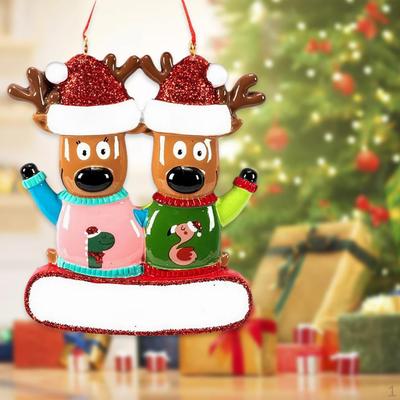 Weihnachtsdekorationen, Harzfiguren Hängende Dekorationen für den Familienbaum DIY Kreativ