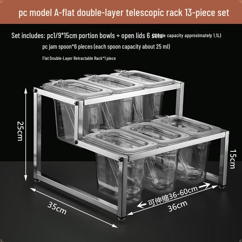 Handon Acrylic 6-Compartment Condiment Container