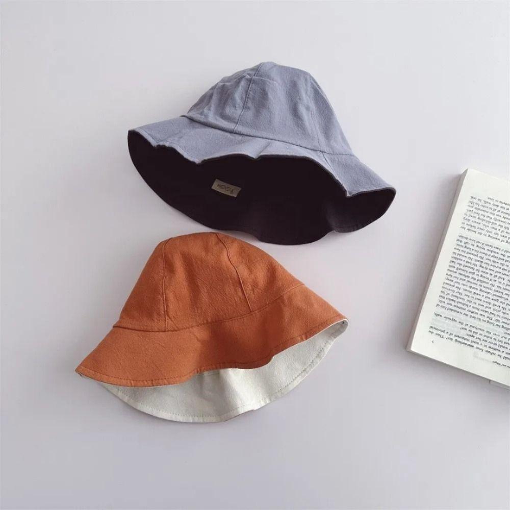 Solid Color Baby Sun Hat Casual Children Infant Caps New Fisherman's Cap Kid Boy Girl