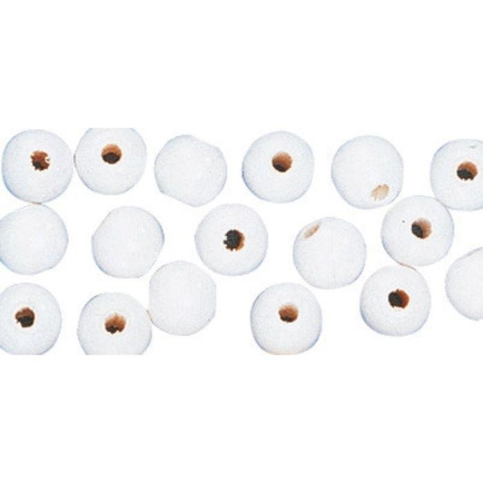FSC 100% Wooden Beads, Polished, 8mm 82 Pieces , White