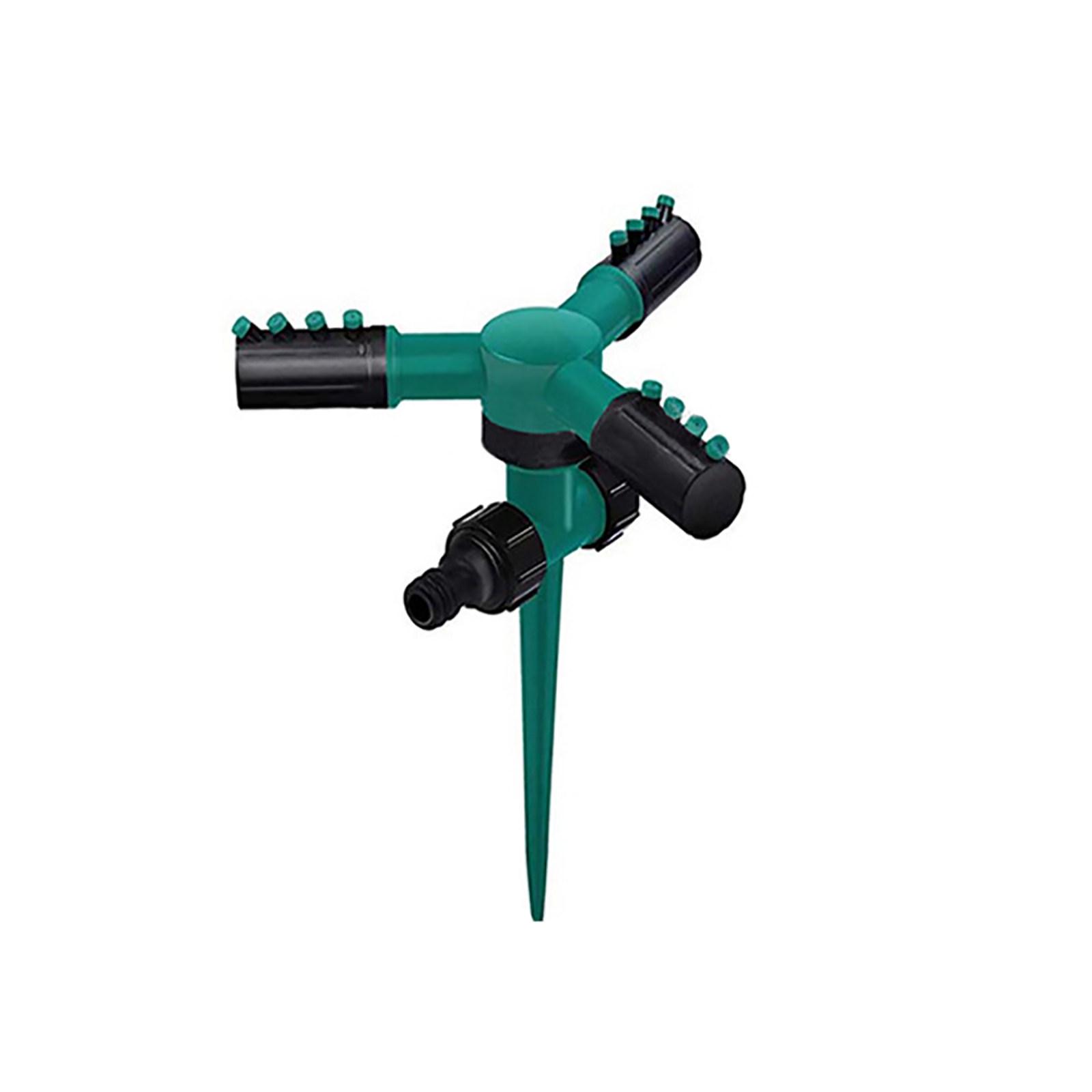 Large 360° Rotating Lawn Sprinkler with Three-Prong Ground Plug