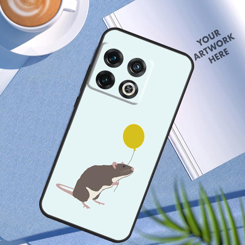 Cute Cartoon Animal Rat Case For OnePlus 12R 10T 10R 9R 8T 12 11 9 10 Pro Nord CE 3 Lite 2 2T CE4 N10 N20 N30 Cover