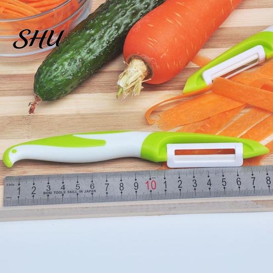 Rust-resistant Vegetable Peeler Ceramic Ergonomic Curved Handle Sharp Blade Food Grade Multi-functional Manual Fruit Peeling Tool Kitchen Gadgets