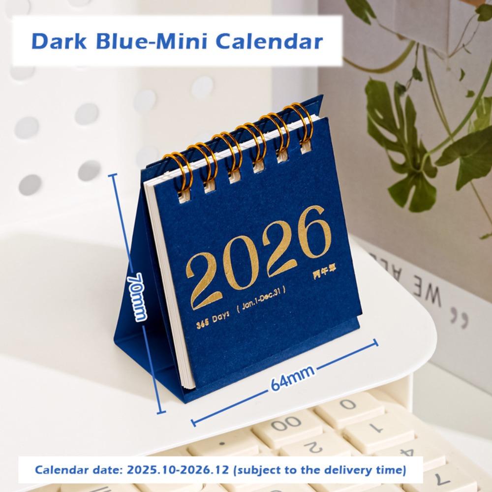 INS Mini 2026 Calendar Double Coil Portable Desk Calendar Calendar Ornaments New Year Gifts